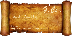 Faith Csilla névjegykártya